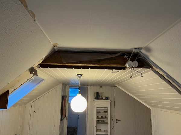 Listetræ på vægge og loft