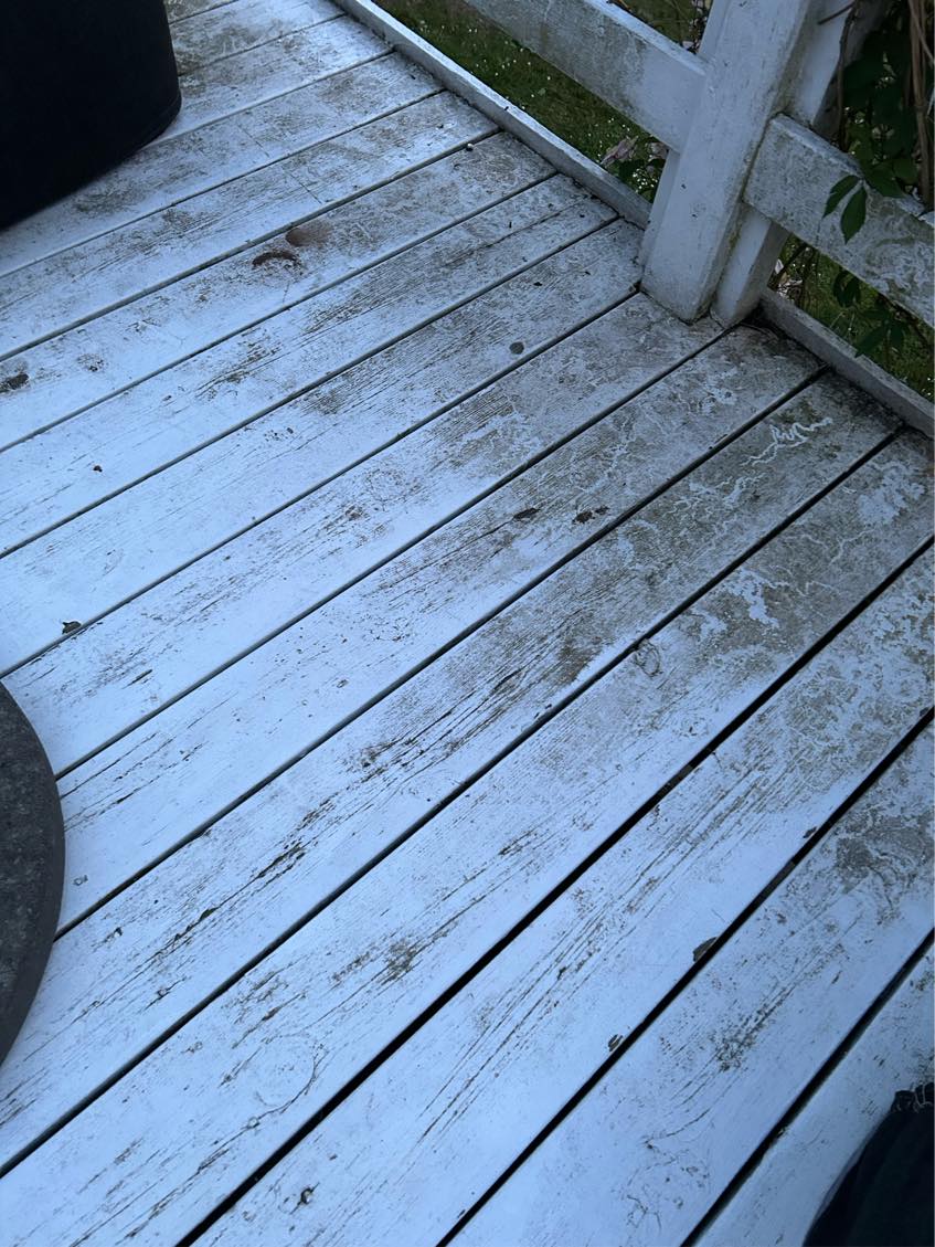 Slibe og male terrasse