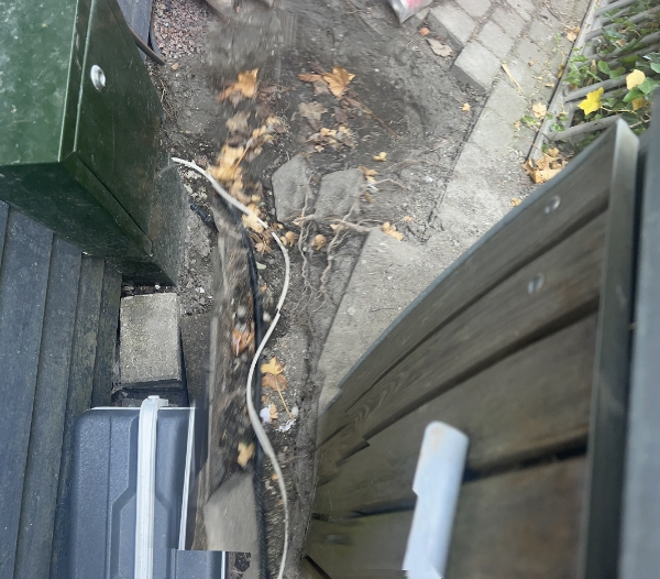 Gravet en rende på cirka 20 meter i frostfri dybde