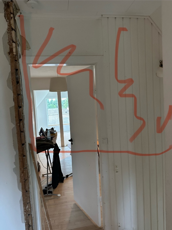 Vælt en væg -halvt