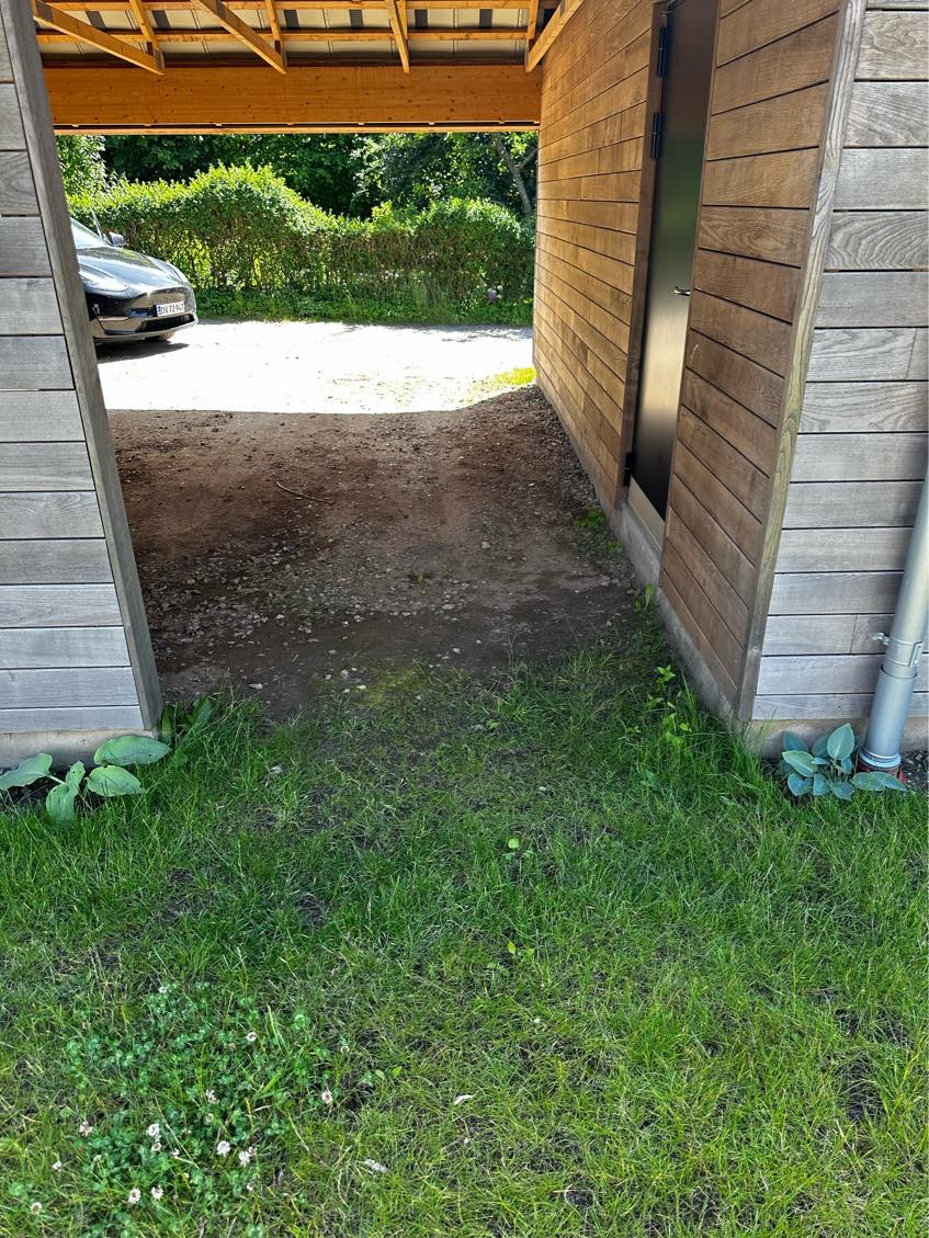 Støbning af betongulv i garage