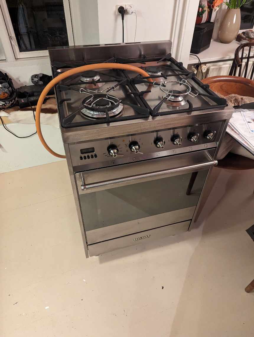 Montering af gaskomfur