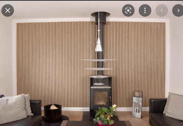 Opsætning af akustik panel på væg 5 styk