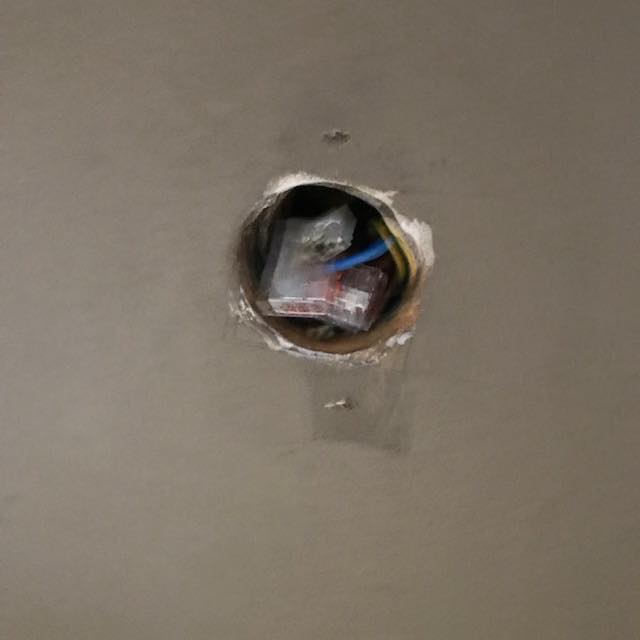 Elektriker opgave opdatering af 3 lampeudtag