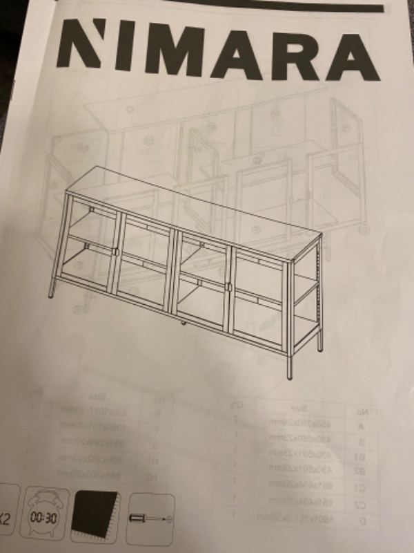 Samling af vitrineskab
