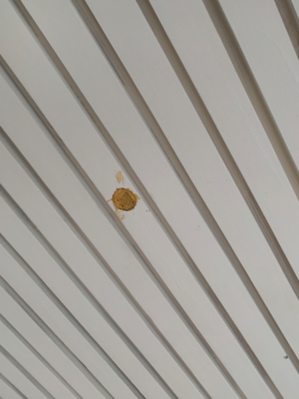 Spartle huller fra efterisolering i loft i 2 stuer, 2 værelser, entre og toilet