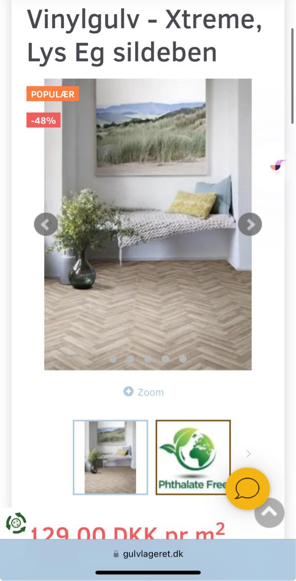 60 kvm: Nyt vinyl gulv