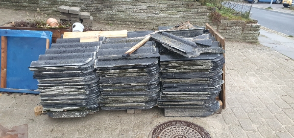 Afhente 6 paller med eternitplader