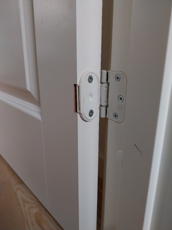 Indvendig glasdør som skruerne ikke vil binde sætte sig.