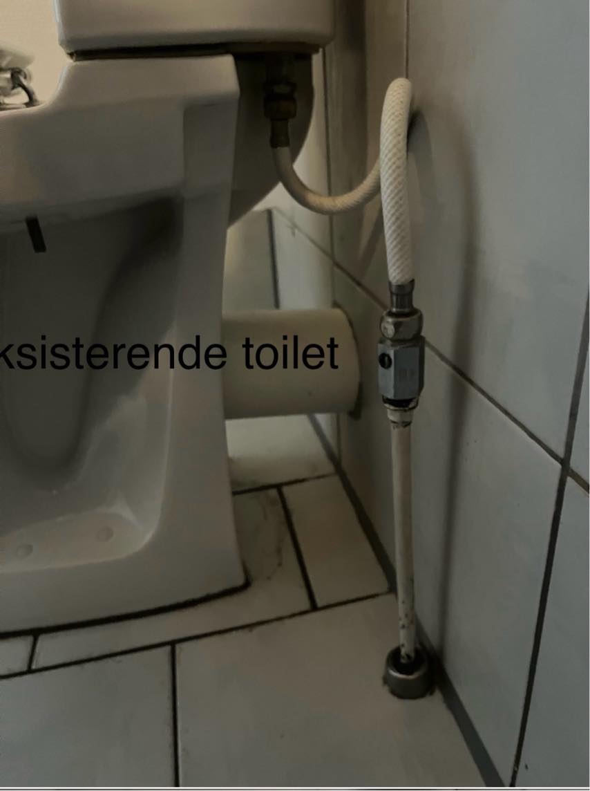 Montering af toilet
