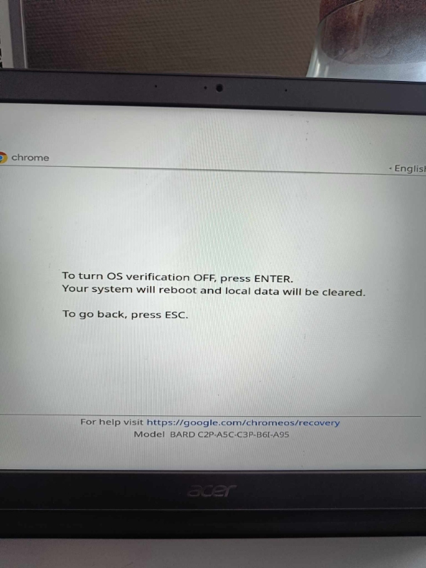 Chromebook recovery fejl