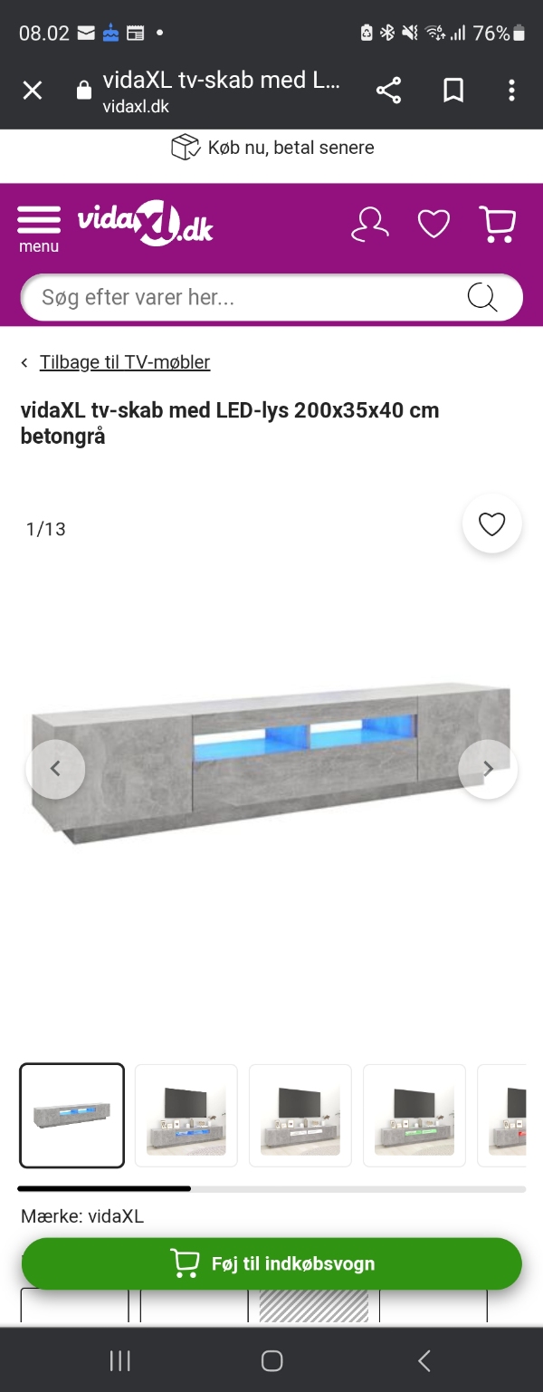 Gardarobskab jysk 101×200                       Tv bord vidaXl