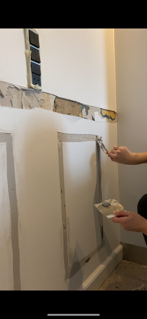 Slibning og spartling af 3 1/5 væg