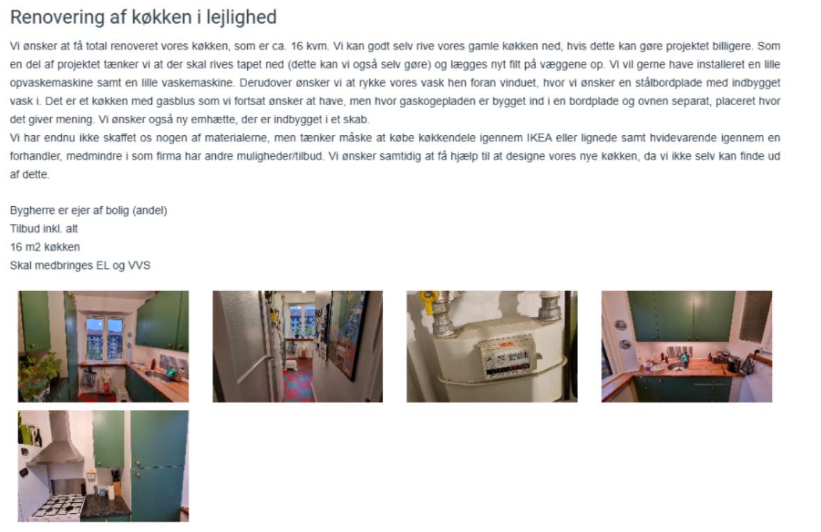 Udskiftning af køkken