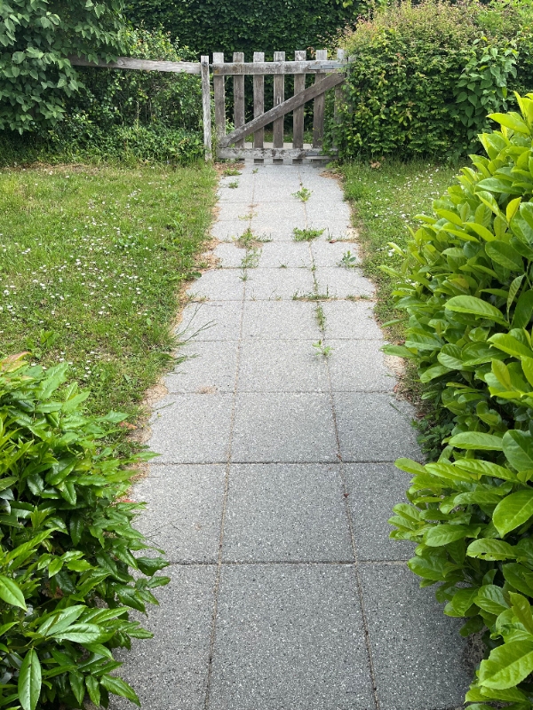 Ukrudtsfjerning i havegang, bed og indkørsel