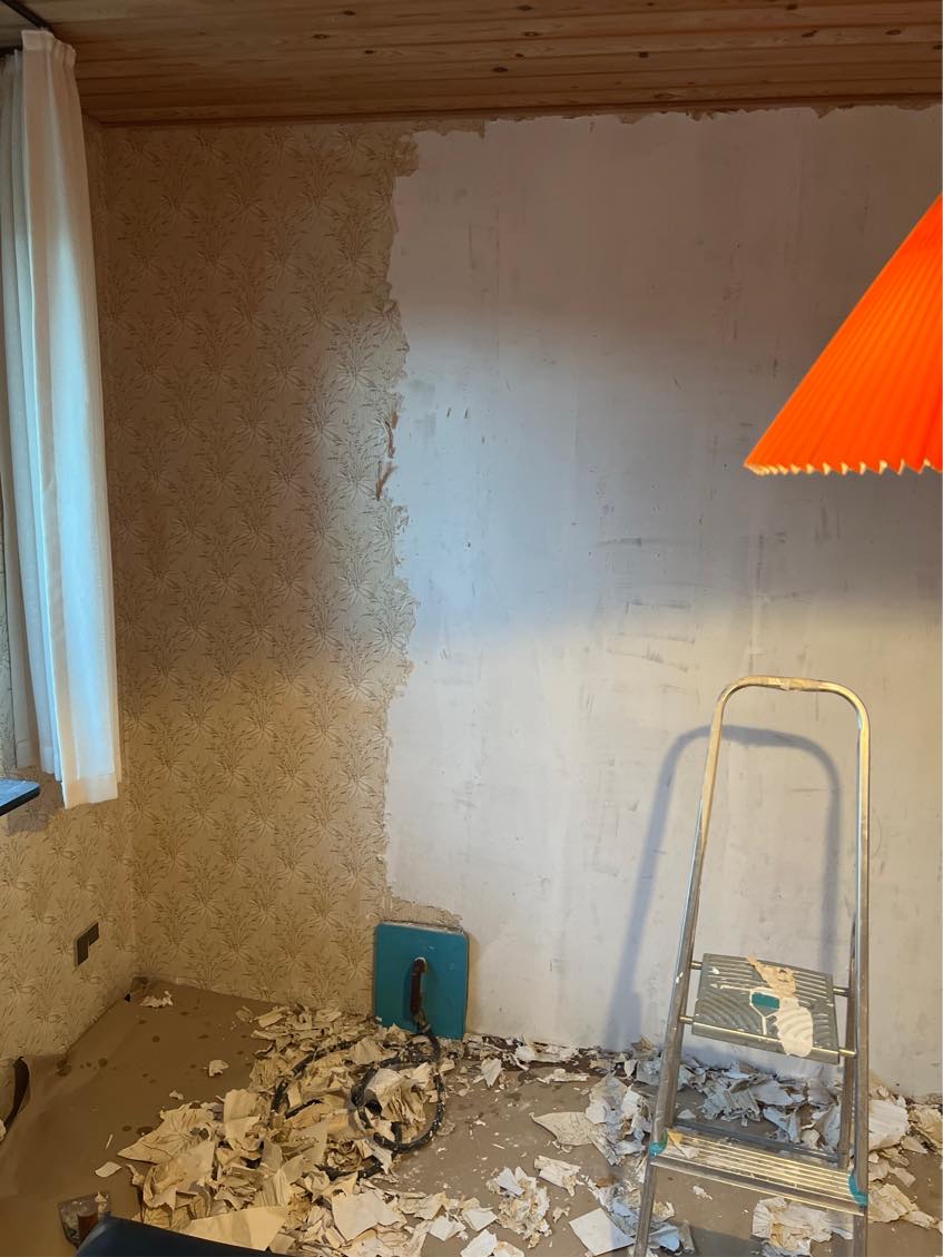 Fjerne tapet med damper