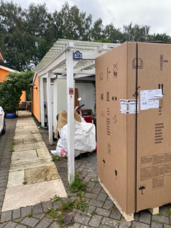 Flyttet køl/frys 150 kg indenfor, 20 meter