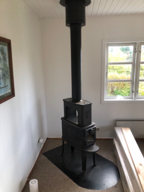 Midlertidig flytning af brændeovn