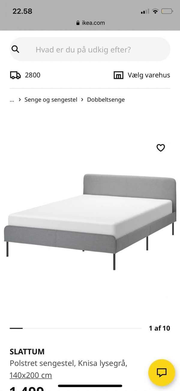 Montering af seng. Opsætning af 3 loftslamper. Plissegardin opsætning.