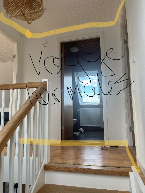 Spartling/maling af trappeopgang