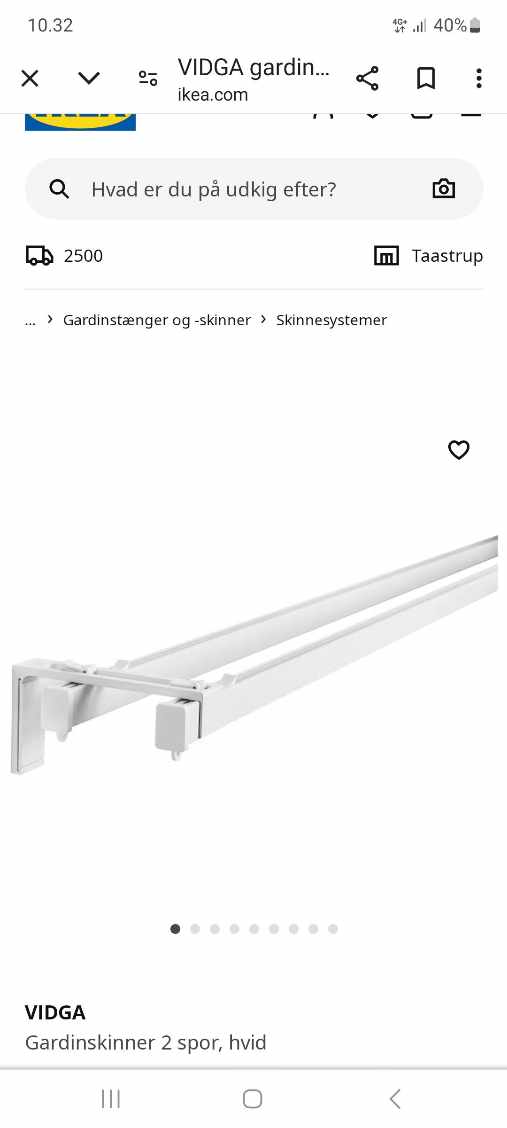 Hænge 8 Ikea gardinskinner