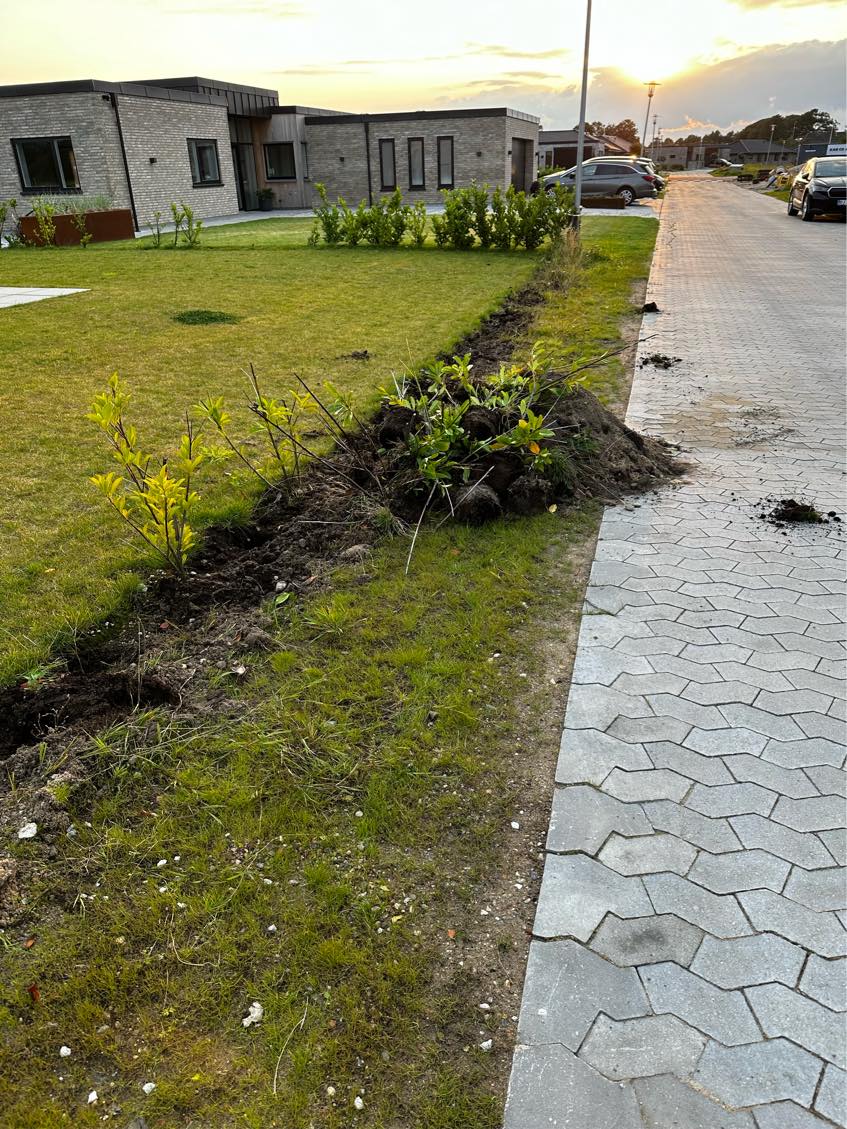 Hjælp til at grubning af et lille stykke jord