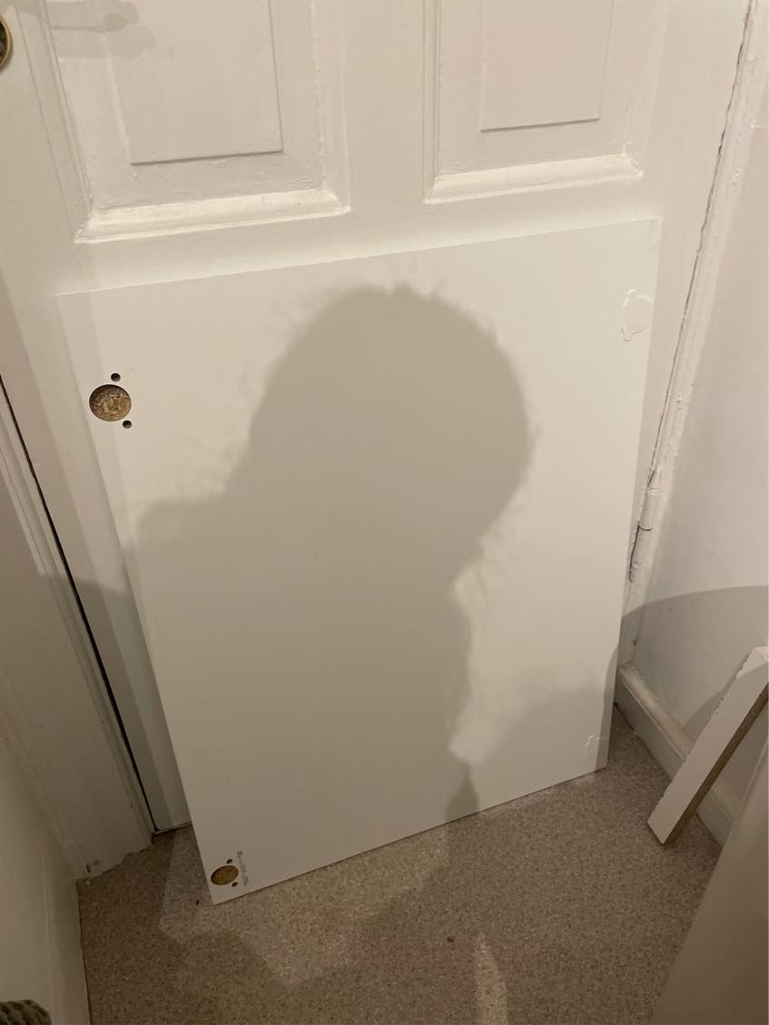 Montering af opvaskemaskine og låge