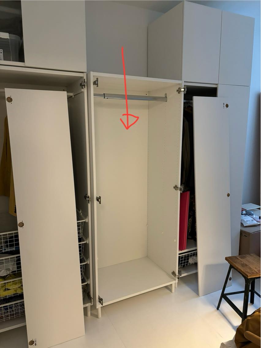 Bortskaffe 1 klædeskab + 3 døre