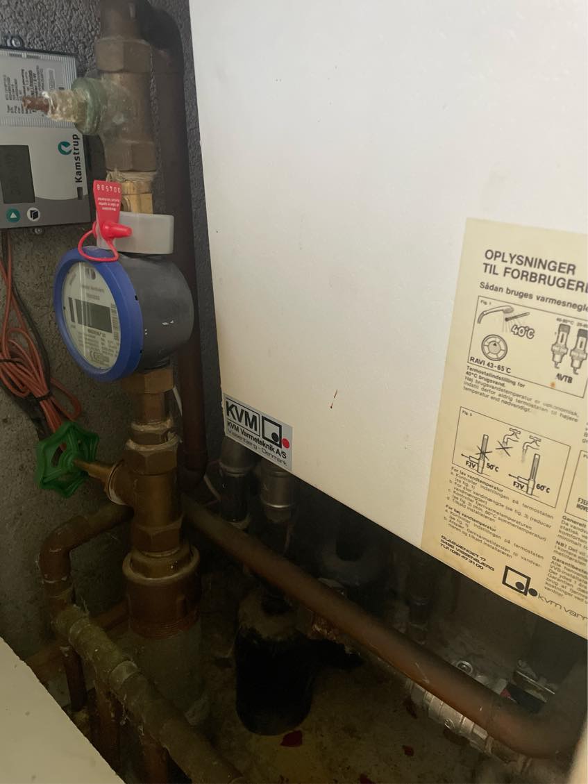 Udskifte blandingsbatteri samt skifte ventil