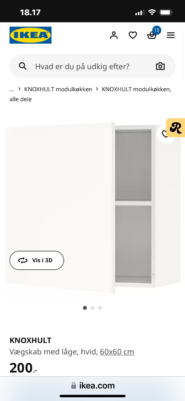 samle vægskabe og kommode