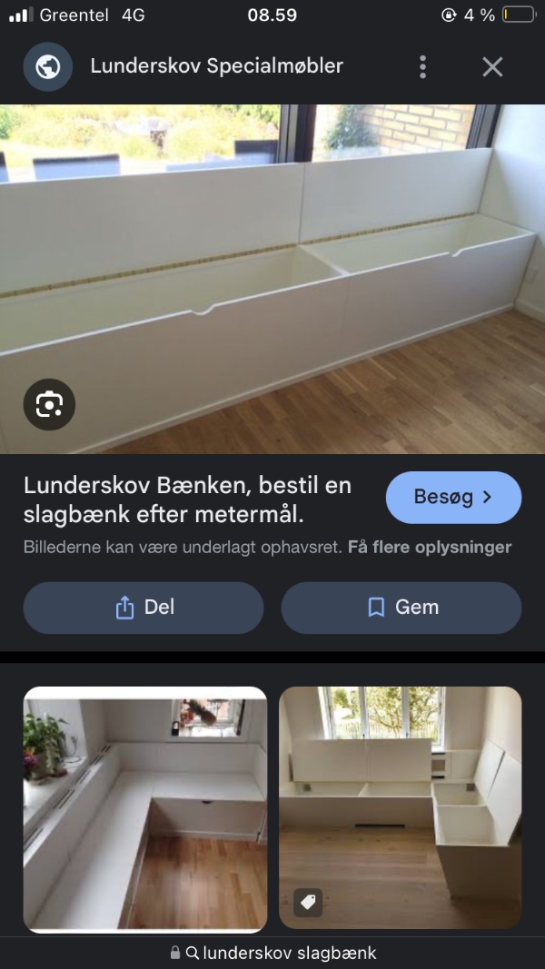 Slagbænk B:200cm H: 45 D:45