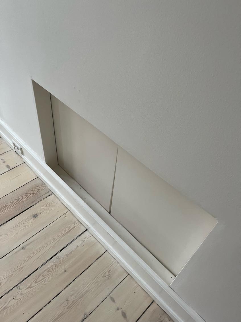 Lukning af hul i væg