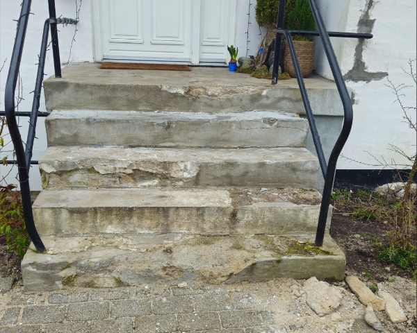 Reperation af fortrappe i beton
