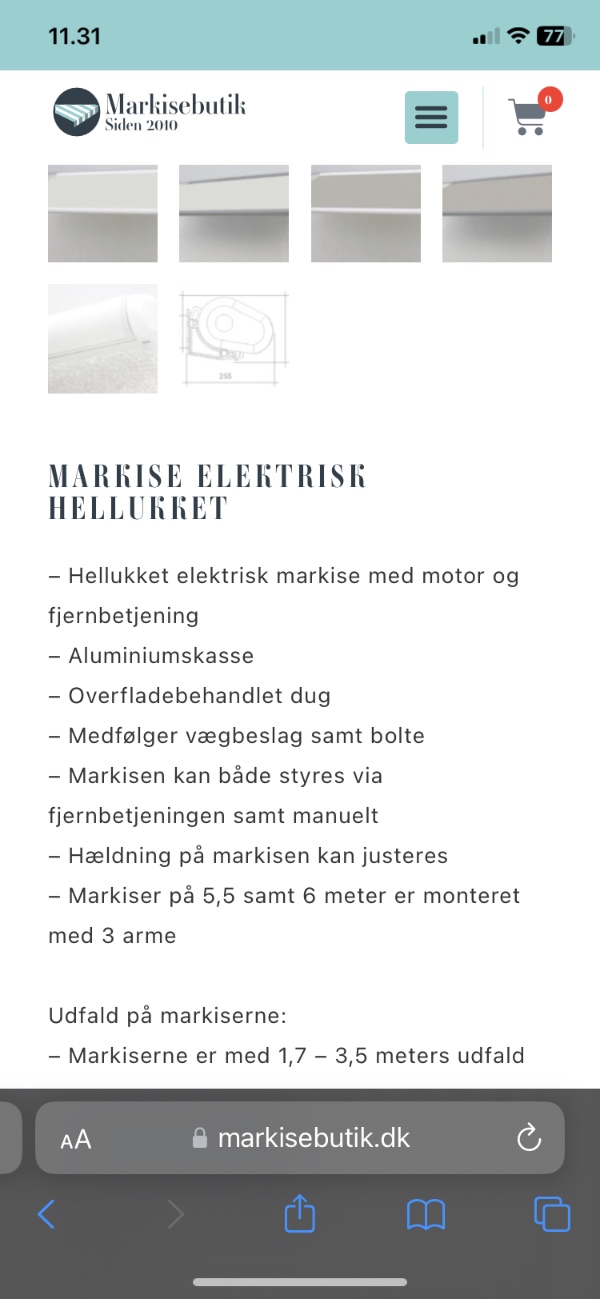 Opsætning af markise på terrasse