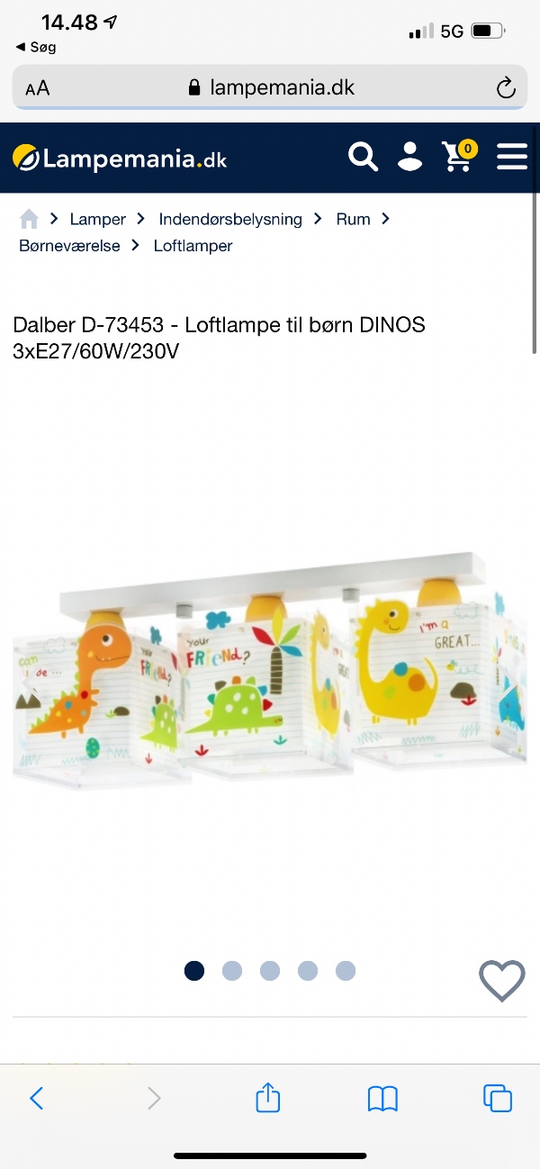 ophænging af 2 lampe