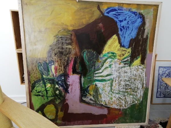 Nedtagning/ophængning af 3 lamper, ophængning af at stort maleri samt ophængning af kabel til anlæg