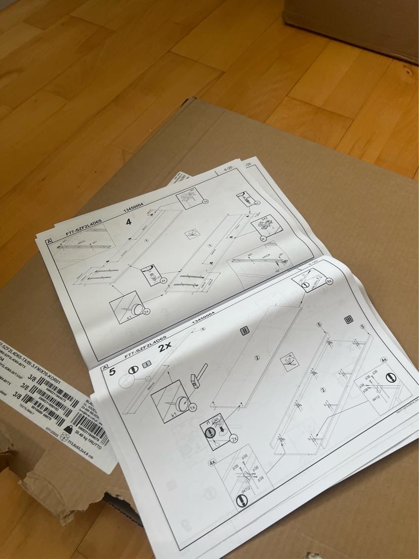 garderobeskab montering