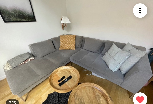 Hente en 3 Pers. Sofa med chaiselong ( skilt ad ) og fragte den til min adresse