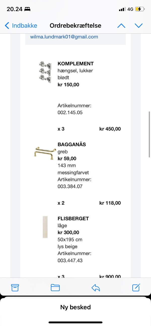 Samling af Pax skab og vitrineskab