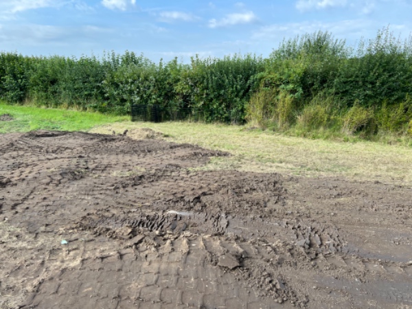 Fin planering af grund.