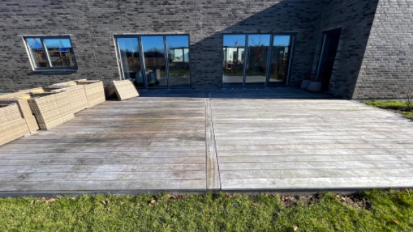 Slibe terrasebrædder og oliere terrasse (Jatoba) ca. 70 kvm.