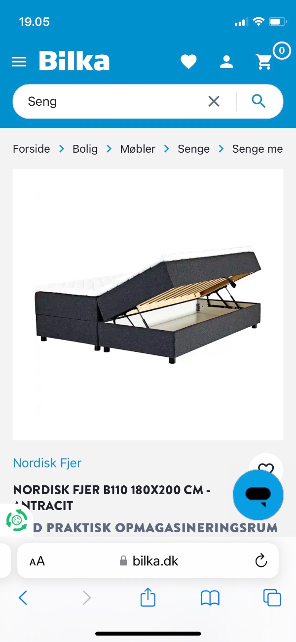 Afhente seng fra 2. sal og køres til genbrugsplads