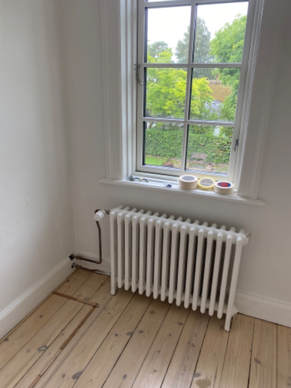Afmontering af gammel radiator