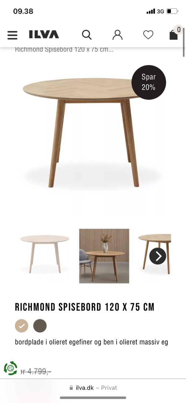 Flyt et bord fra stuen til 2 sal