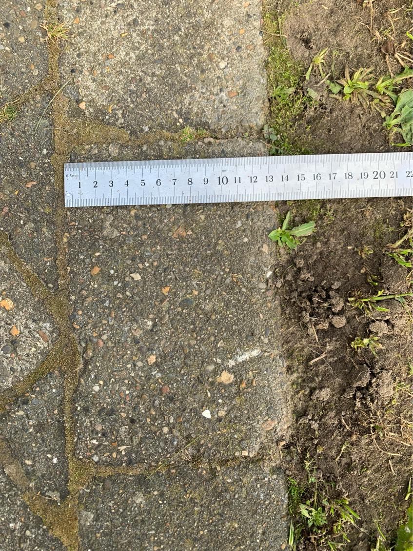 Lille terrasse af herregårdssten