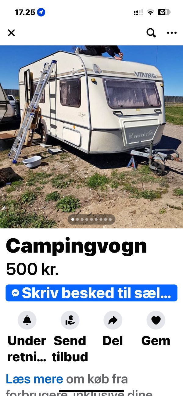 Transport af campingvogn 34 km