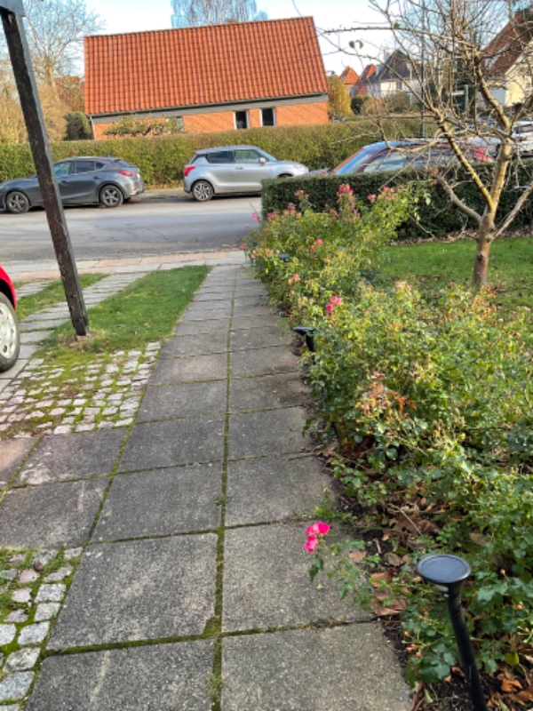 Omlægning af fliser på indgangssti