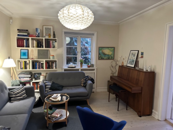 Fjerne savsmuldstapet, spartle vægge, fræse el ind og sætte filt op i en mindre stue.