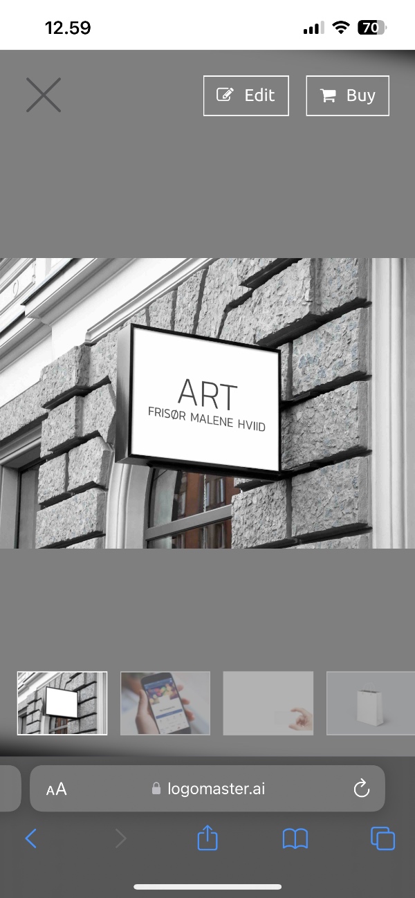 Designet et logo til en frisør salon