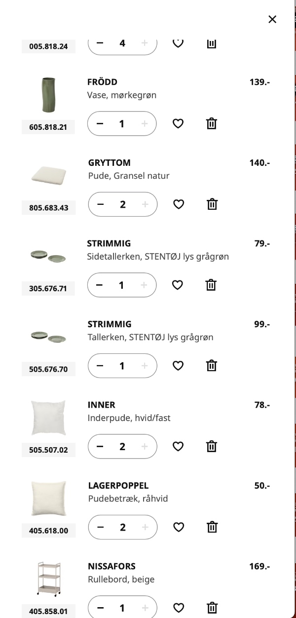 Afhentning og levering af Ikea-ordre